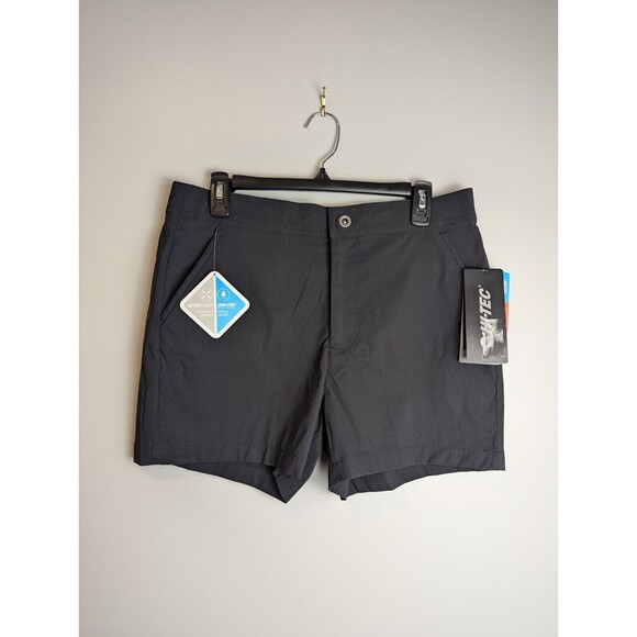 Hi-Tec Women's Mona Stretch Weekend Shorts Size M Black‎ Hiking Comfort Water 4" - Picture 1 of 8